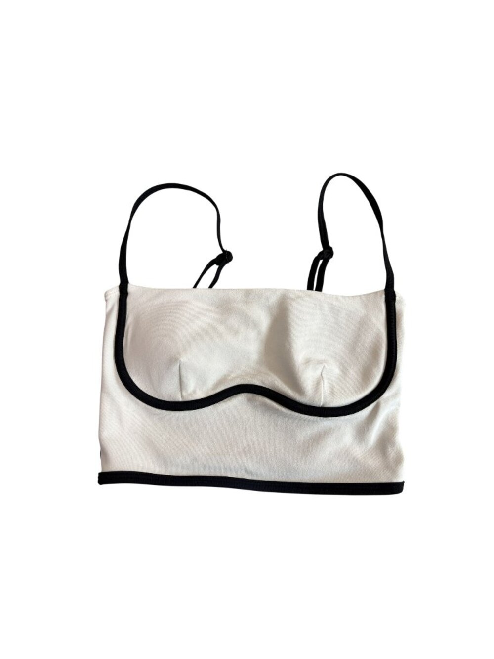 ALO Yoga Airbrush Streamlined Bra Tank in Ivory Black